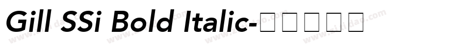 Gill SSi Bold Italic字体转换
